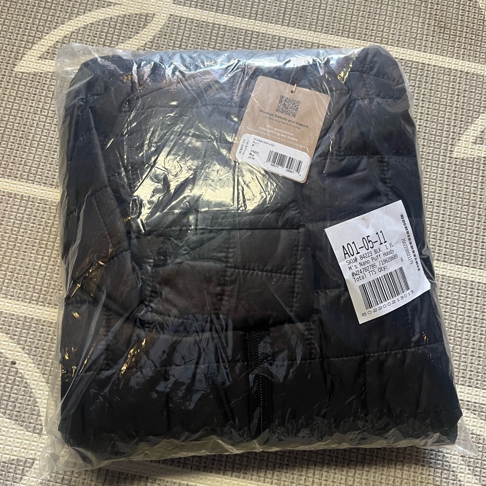 Black Hooded Quilted Jacket
